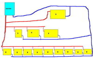 Схема двухтрубного отопления